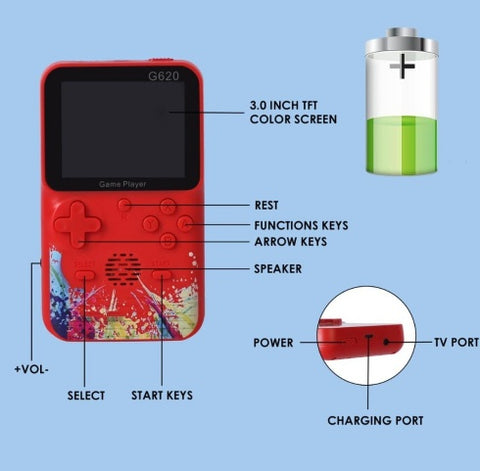 Retro Handheld Video Game Console