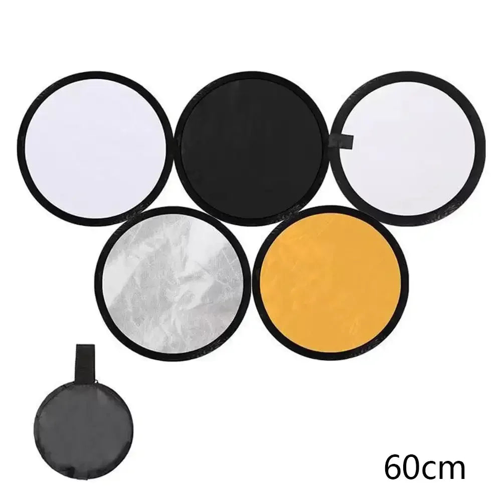 Portable Collapsible Round Photography Reflector Photo Studio Outdoor Light Diffuser Multi-Disc with Carry Bag 40 80 120cm