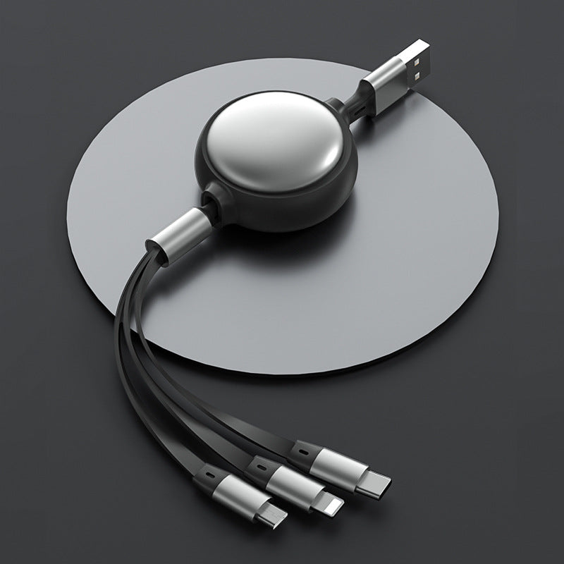 3 In1 Retractable USB Type C Charging Cable